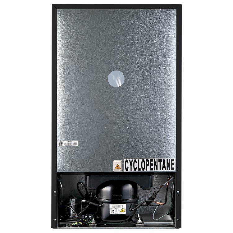 electriQ 80 Litre Under Counter Freestanding Fridge Freezer - Black