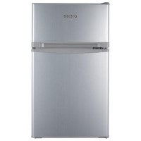Refurbished electriQ eiQUFFS Freestanding 80 Litre 70/30 Under Counter Fridge Freezer Silver