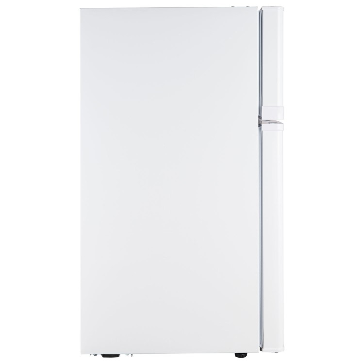 Refurbished electriQ eiQUFFW Freestanding 80 Litre 70/30 Under Counter Fridge Freezer White