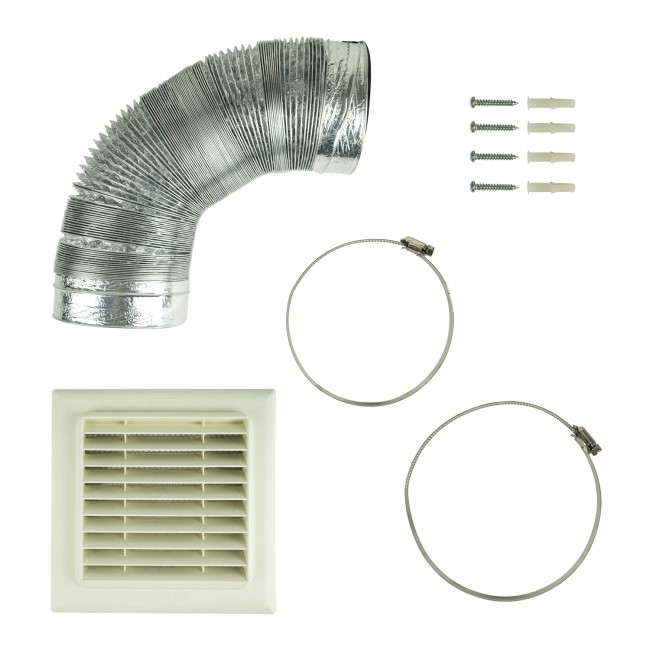 Universal 150mm Diameter Kitchen Cooker Hood 3m Ducting Kit with Flat