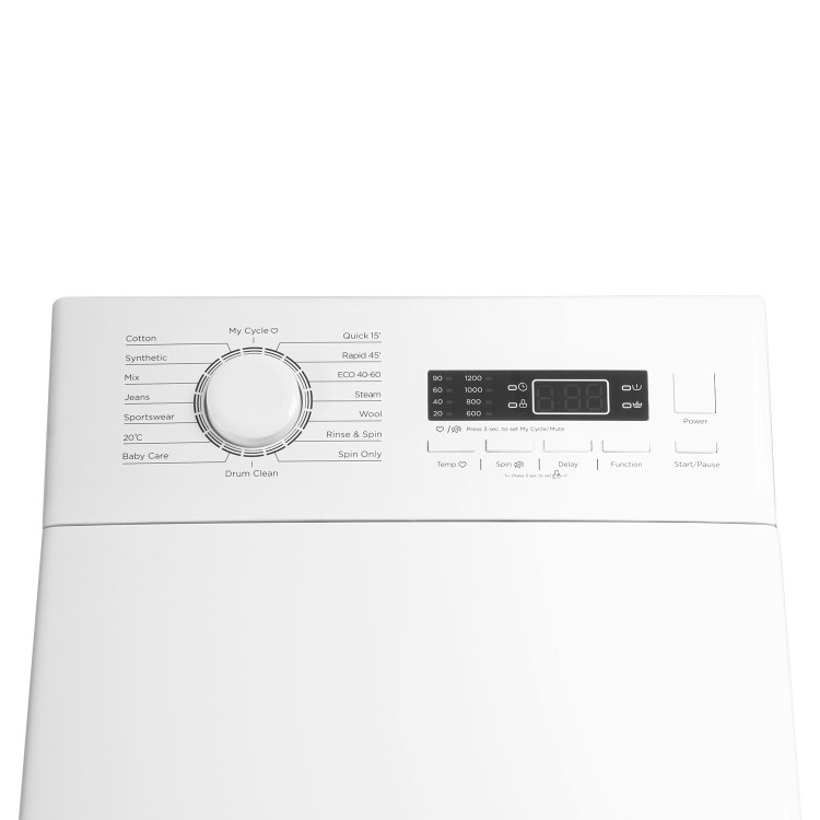 Refurbished electriQ 6kg 1200rpm Top Loading Washing Machine - White