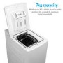 Refurbished electriQ eiQWMTL75C Freestanding 7.5KG 1200 Spin Top Loading Washing Machine 