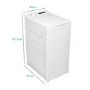Refurbished electriQ 8kg 1300rpm Freestanding Top Loading Washing Machine - White