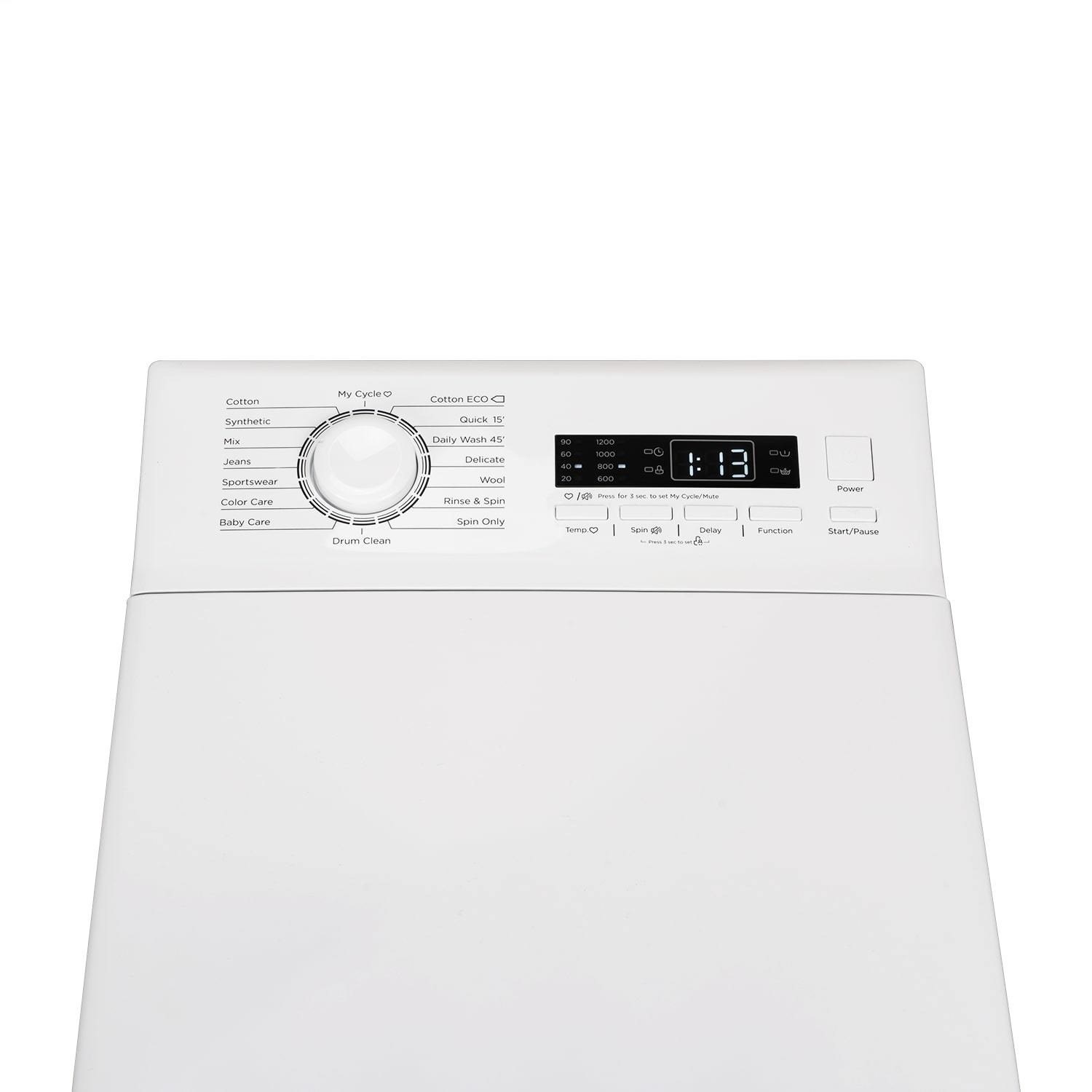 electriQ 8kg 1300rpm Freestanding Top Loading Washing Machine White