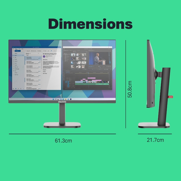 electriQ 27" IPS Full HD 144Hz 65W USB-C Monitor