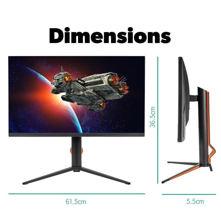 electriQ 27 UHD160FHD320I 27" IPS Dual Hz UHD 4K 160Hz Full HD 320Hz 0.5ms Gaming Monitor