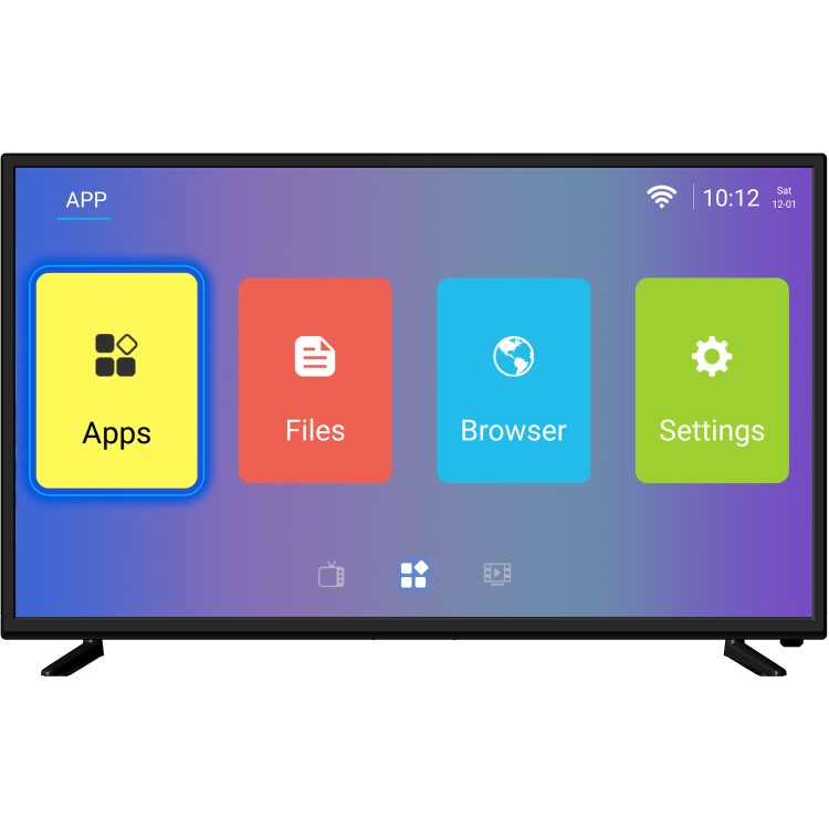 GRADE A2 - electriQ 43 Inch  4K Ultra HD HDR LED Android Smart TV with Freeview HD