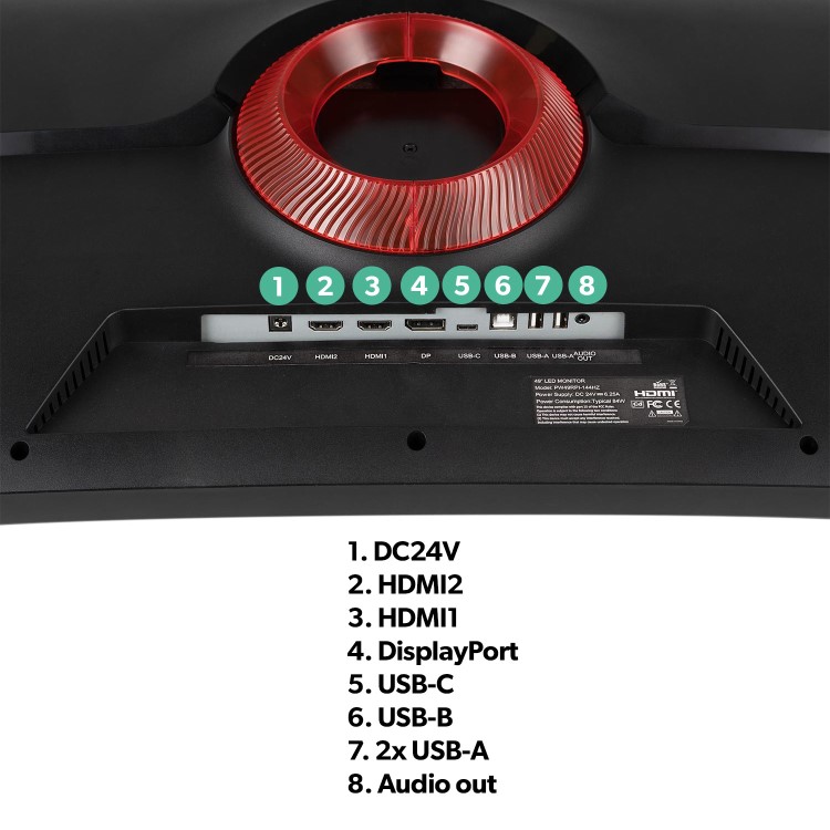 Refurbished electriQ eiq-495KCSUW144IPS 49" 5K DQHD IPS 144Hz Super UltraWide Curved Monitor