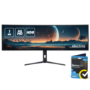 Refurbished electriQ eiq-495KCSUW144IPS 49" 5K DQHD IPS 144Hz Super UltraWide Curved Monitor