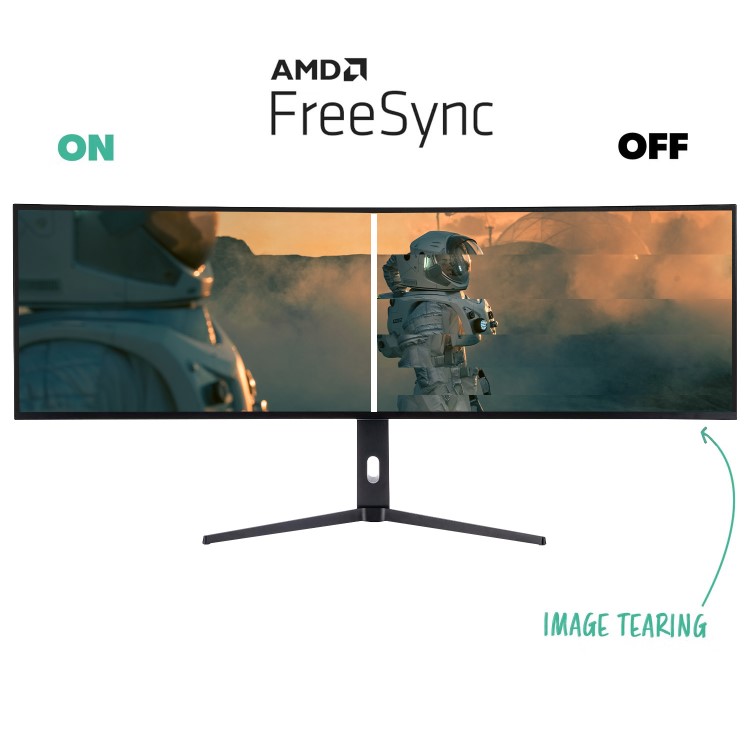 Refurbished electriQ eiq-495KCSUW144IPS 49" 5K DQHD IPS 144Hz Super UltraWide Curved Monitor