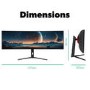 Refurbished electriQ eiq-495KCSUW144IPS 49" 5K DQHD IPS 144Hz Super UltraWide Curved Monitor