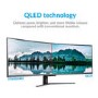 GRADE A2 - electriQ 49" QLED Double FHD Super UltraWide FreeSync HDR Curved Monitor