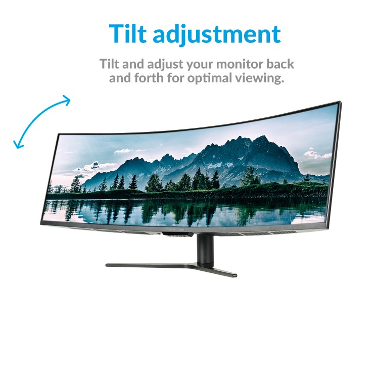 GRADE A2 - electriQ 49" QLED Double FHD Super UltraWide FreeSync HDR Curved Monitor