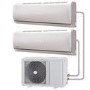 Multi-split 24000 BTU Smart Inverter Air Conditioner with single outdoor unit and two 12000 BTU indoor units