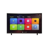 GRADE A1 - electriQ 55" Curved 4K Ultra HD LED Android Smart TV with Freeview HD