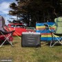 electriQ 45L Large Electric Plug In Portable Cool Box in Black with Wheels and Mains/12V Car Adapter
