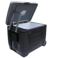electriQ 45L Large Electric Plug In Portable Cool Box in Black with Wheels and Mains/12V Car Adapter electriQ 45L Large Electric Plug In Portable Cool Box in Black with Wheels and Mains/12V Car Adapter