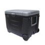 electriQ 45 Litre Portable Electric Coolbox with Wheels - Black