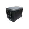 electriQ 45L Large Electric Plug In Portable Cool Box in Black with Wheels and Mains/12V Car Adapter
