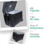 electriQ 45L Large Electric Plug In Portable Cool Box in Black with Wheels and Mains/12V Car Adapter
