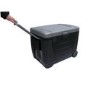 electriQ 45L Large Electric Plug In Portable Cool Box in Black with Wheels and Mains/12V Car Adapter