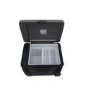 electriQ 45L Large Electric Plug In Portable Cool Box in Black with Wheels and Mains/12V Car Adapter
