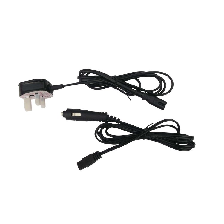 electriQ 45L Large Electric Plug In Portable Cool Box in Black with Wheels and Mains/12V Car Adapter