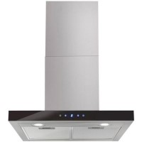 electriQ 60cm Touch Control Slimline Chimney Hood - Stainless Steel