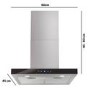 electriQ 60cm Touch Control Slimline Chimney Hood - Stainless Steel