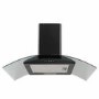electriQ 70cm Curved Glass Chimney Cooker Hood - Black