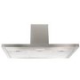 electriQ 90cm Slimline Push Button Control Cooker Hood - Stainless Steel