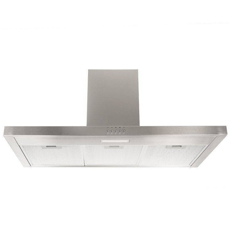 electriQ 90cm Slimline Push Button Control Cooker Hood - Stainless Steel