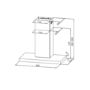 electriQ 90cm Slimline Push Button Control Cooker Hood - Stainless Steel