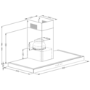 GRADE A2 - electriQ 90cm slimline cooker hood in stainless steel