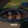 Boss Grill The Egg XL - 22 Inch Ceramic Kamado Style Charcoal Egg BBQ Grill - with Free Cover &amp; Pizza Stone