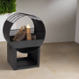 electriQ Outdoor Fireplace Style Fire Pit – Wood & Charcoal Garden Log Burner