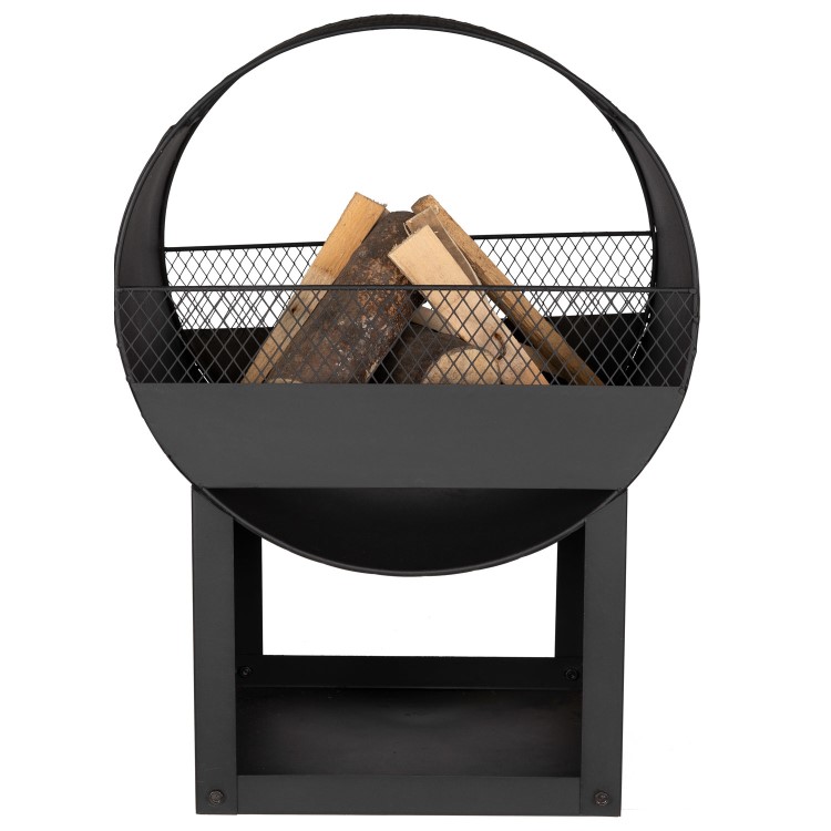 electriQ Outdoor Fireplace Style Fire Pit – Wood & Charcoal Garden Log Burner
