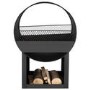 electriQ Outdoor Fireplace Style Fire Pit – Wood & Charcoal Garden Log Burner