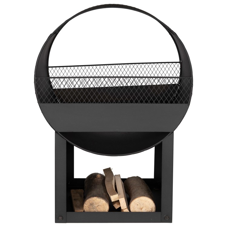 electriQ Outdoor Fireplace Style Fire Pit – Wood & Charcoal Garden Log Burner