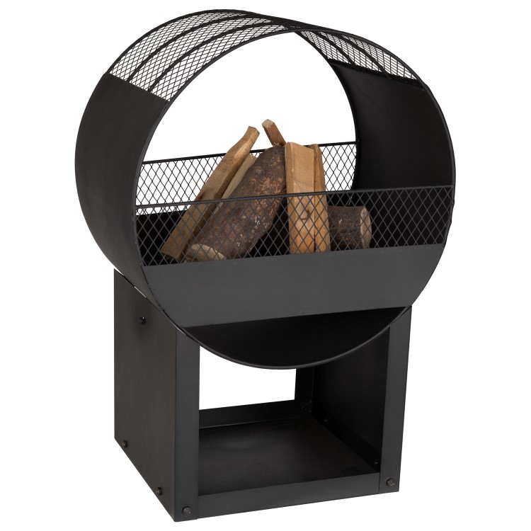 electriQ Outdoor Fireplace Style Fire Pit – Wood & Charcoal Garden Log Burner