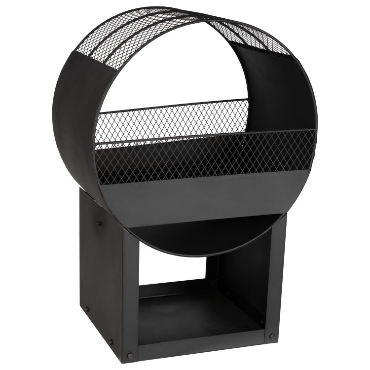 electriQ Outdoor Fireplace Style Fire Pit – Wood & Charcoal Garden Log Burner