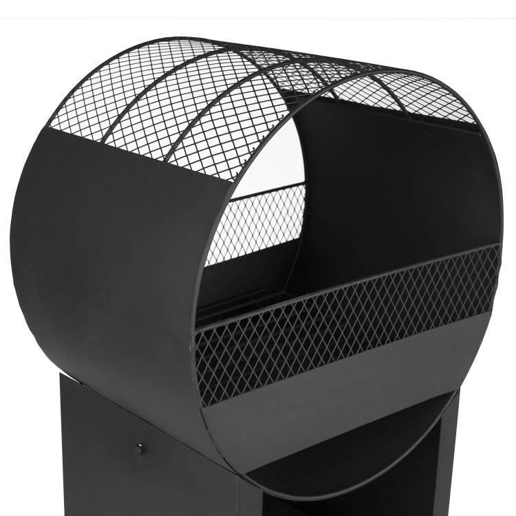 electriQ Outdoor Fireplace Style Fire Pit – Wood & Charcoal Garden Log Burner