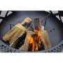 electriQ Wood or Charcoal Burning Fire Pit with BBQ Grill Function