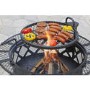 electriQ Wood or Charcoal Burning Fire Pit with BBQ Grill Function