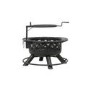 electriQ Wood or Charcoal Burning Fire Pit with BBQ Grill Function