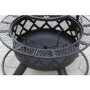 electriQ Wood or Charcoal Burning Fire Pit with BBQ Grill Function