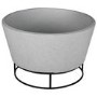 electriQ Round Stone Wood Burning Fire Pit - Light Grey