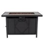 electriQ Gas Flame Outdoor Fire Pit Table - Rectangular with Grey Tiles