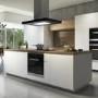 electriQ 90cm Island Cooker Hood with LED Panel - Black Glass