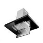 electriQ 90cm Island Cooker Hood with LED Panel - Black Glass